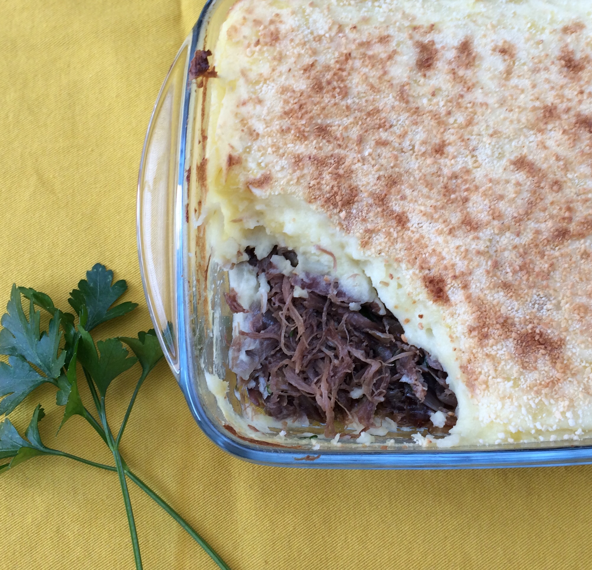 Hachis parmentier au confit de canard