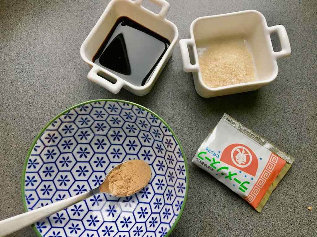 Ingrédients pour le bouillon de rames