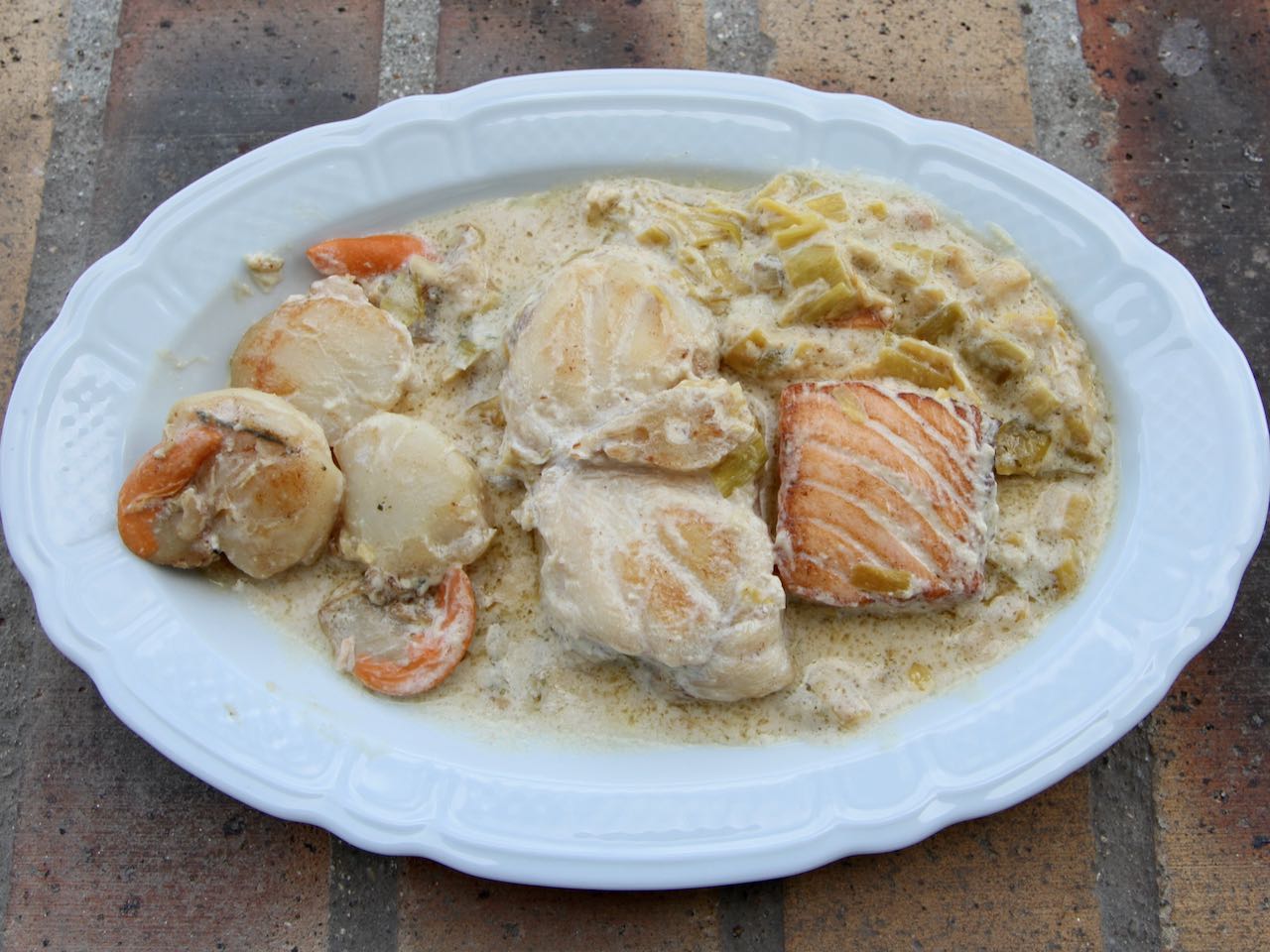 Matelote de poissons au Noilly Prat