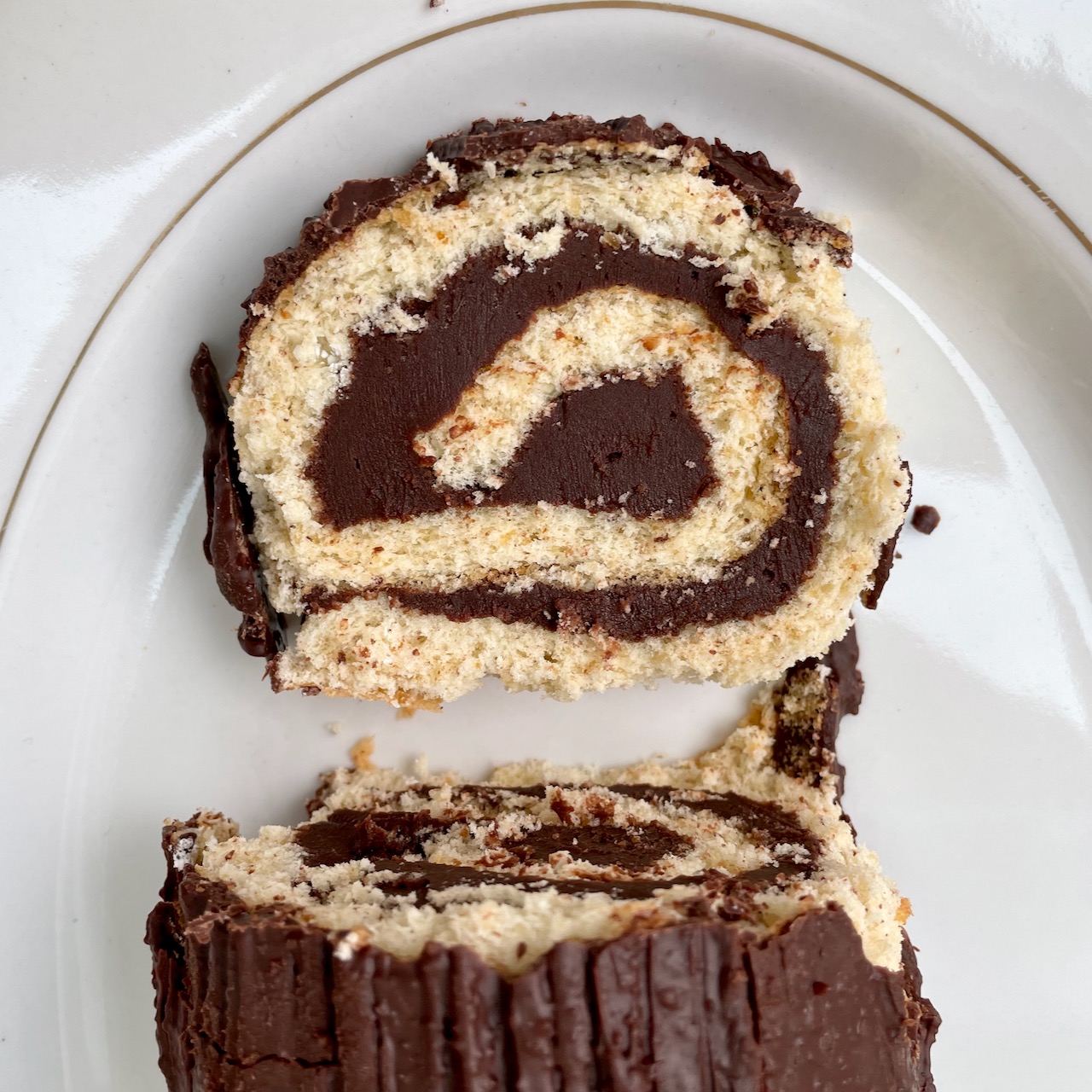 Bûche de Noël au chocolat faite maison