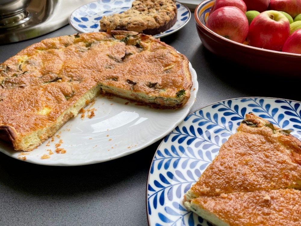 Tarte au saumon et aux épinards - prête à être dégustée