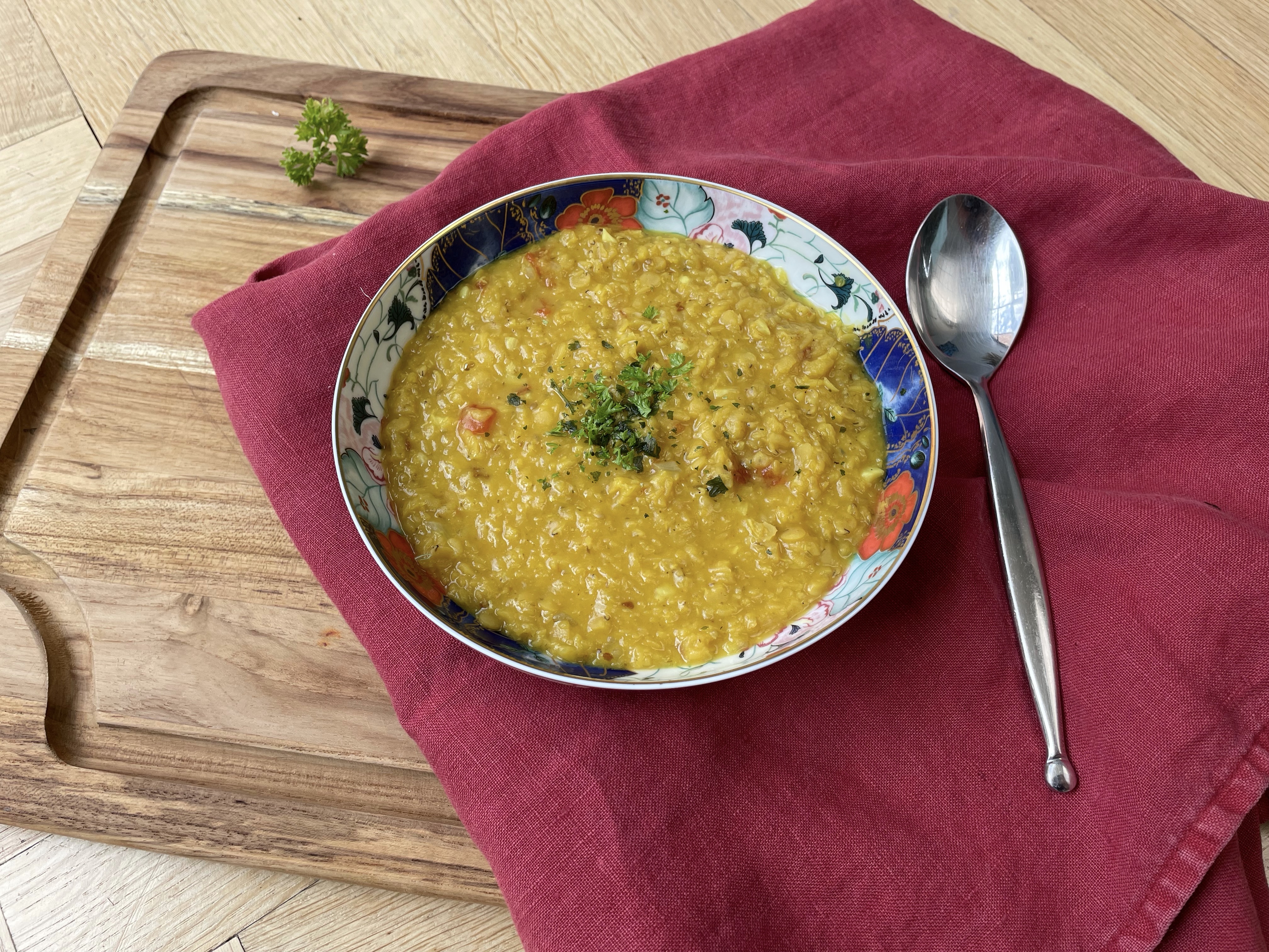 Dahl de lentilles corail au lait de coco 