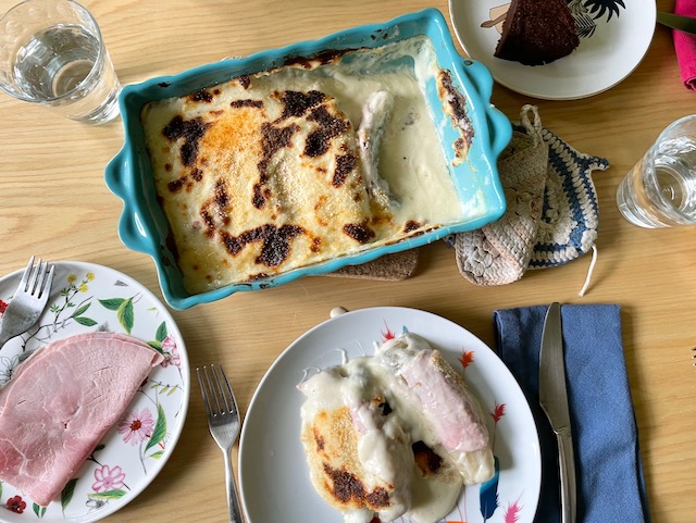 Endives au jambon ou Chicons au gratin