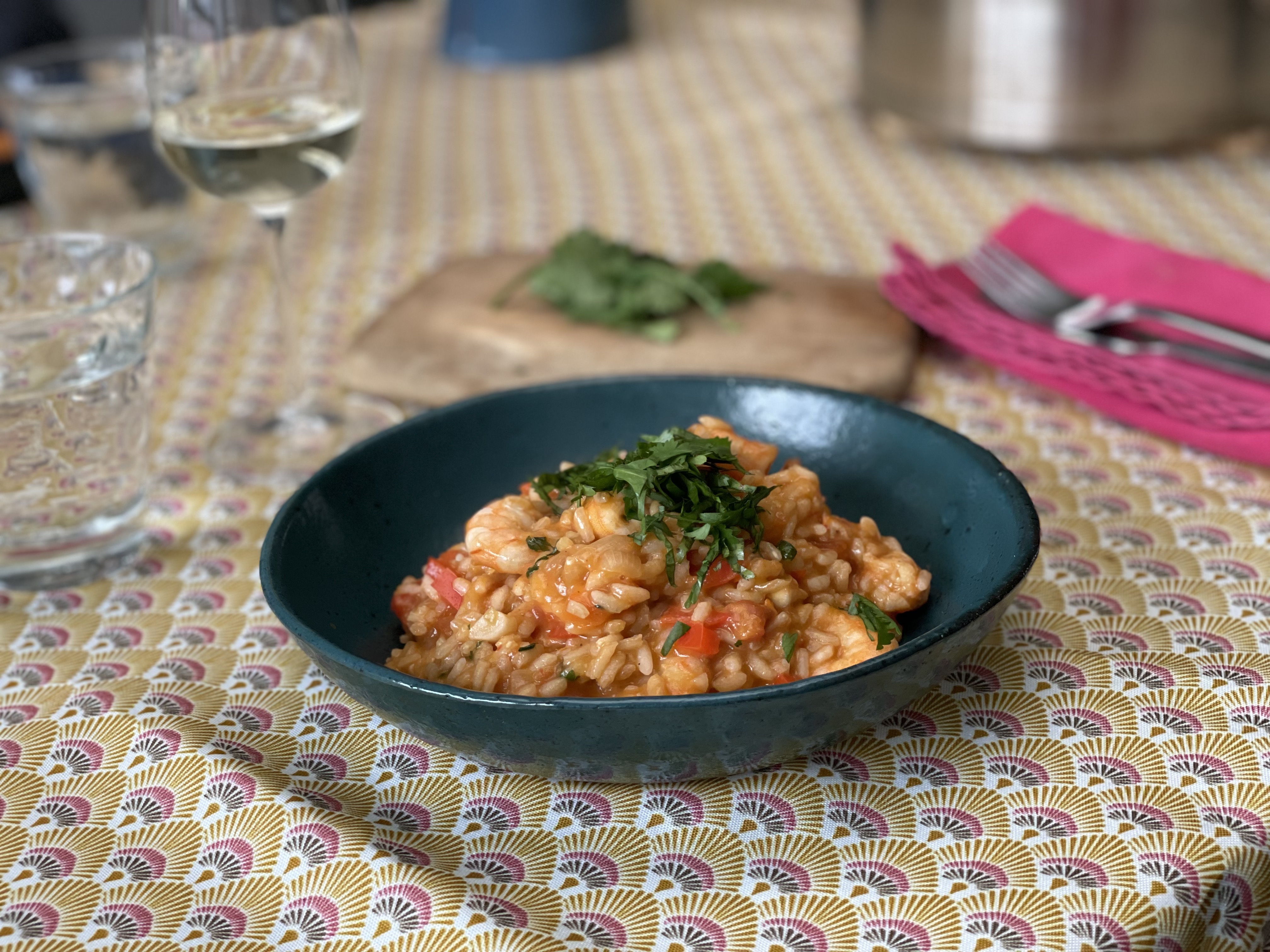 Riz aux crevettes à la portugaise – Arroz de camarão