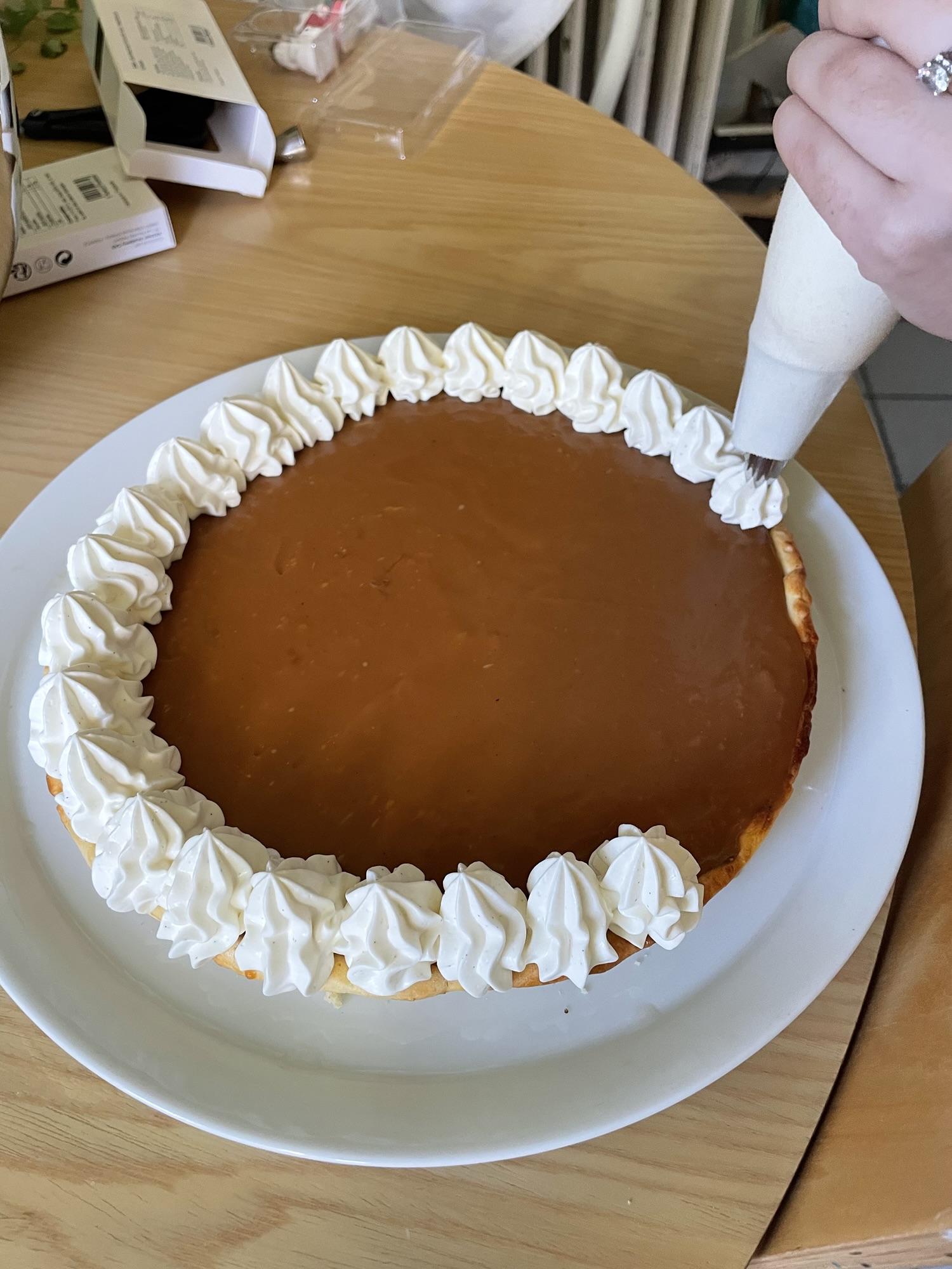 Tarte caramel noix de pécan ganache vanille